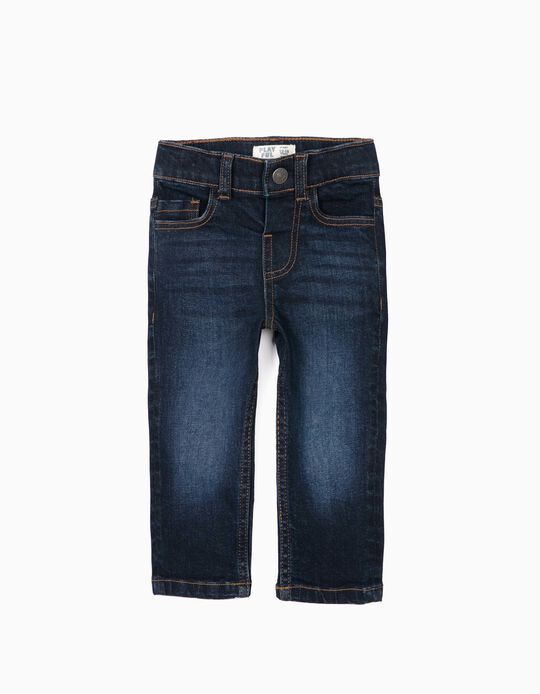 Cal&ccedil;as de Ganga para Beb&eacute; Menino 'Comfort Denim', Azul Escuro