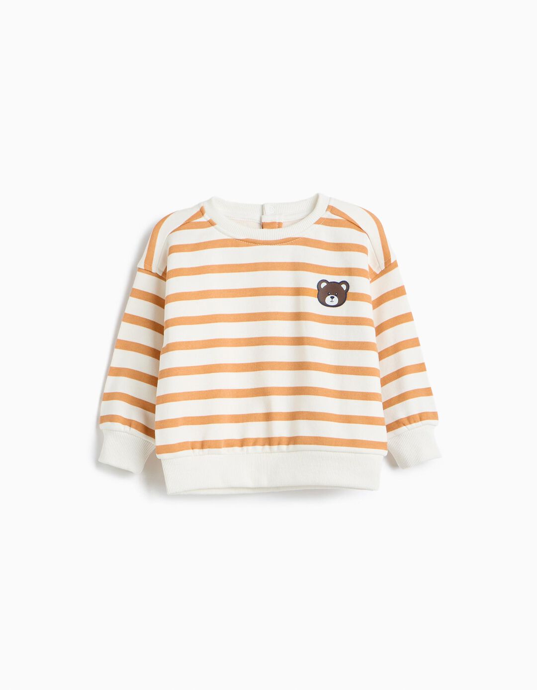 Sweatshirt &Agrave;s Riscas, Menino, Branco