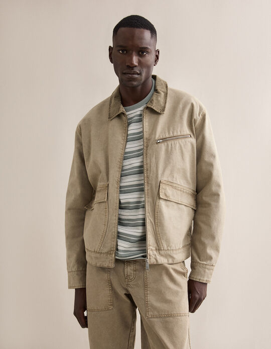 Comprar Online Casaco Canvas, Homem, Bege