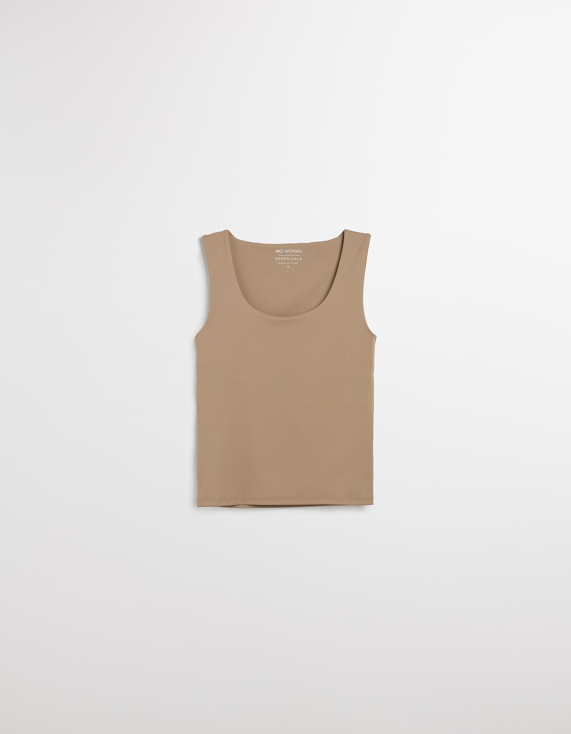 Comprar Online Tank Top, Mulher, Bege Escuro 