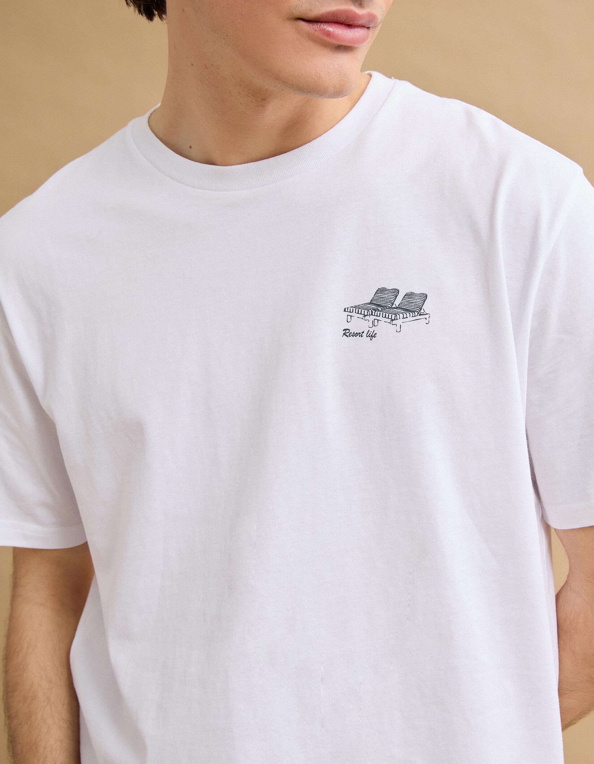 Comprar Online T-shirt Jersey Estampado, Homem, Branco