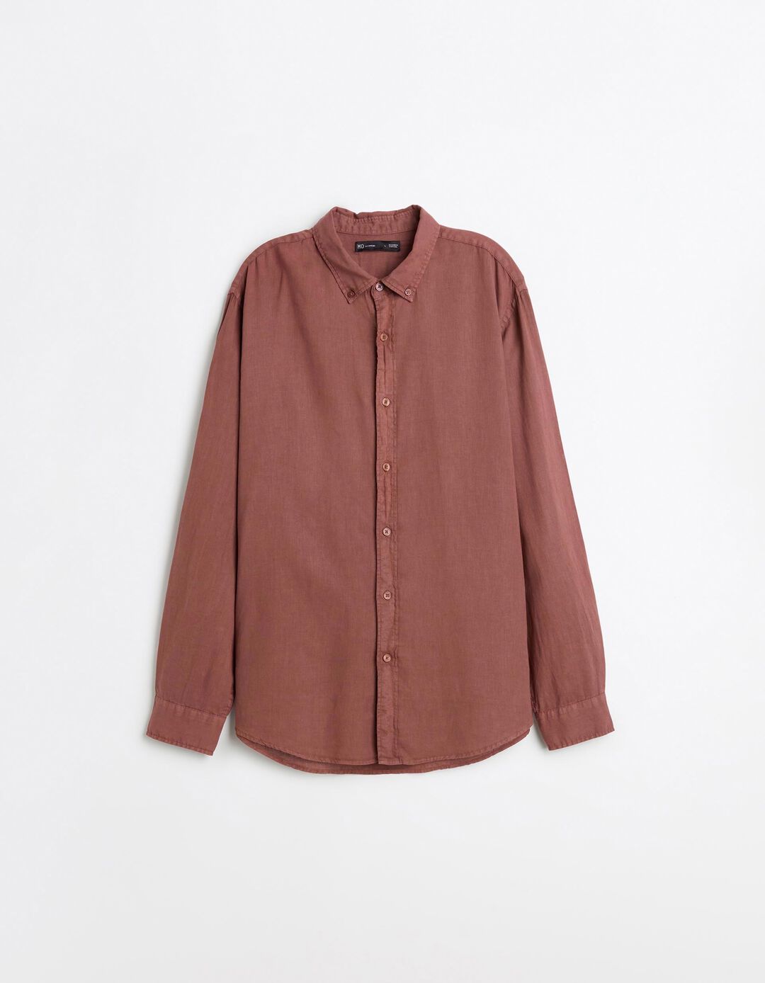 Camisa com Linho, Homem, Castanho