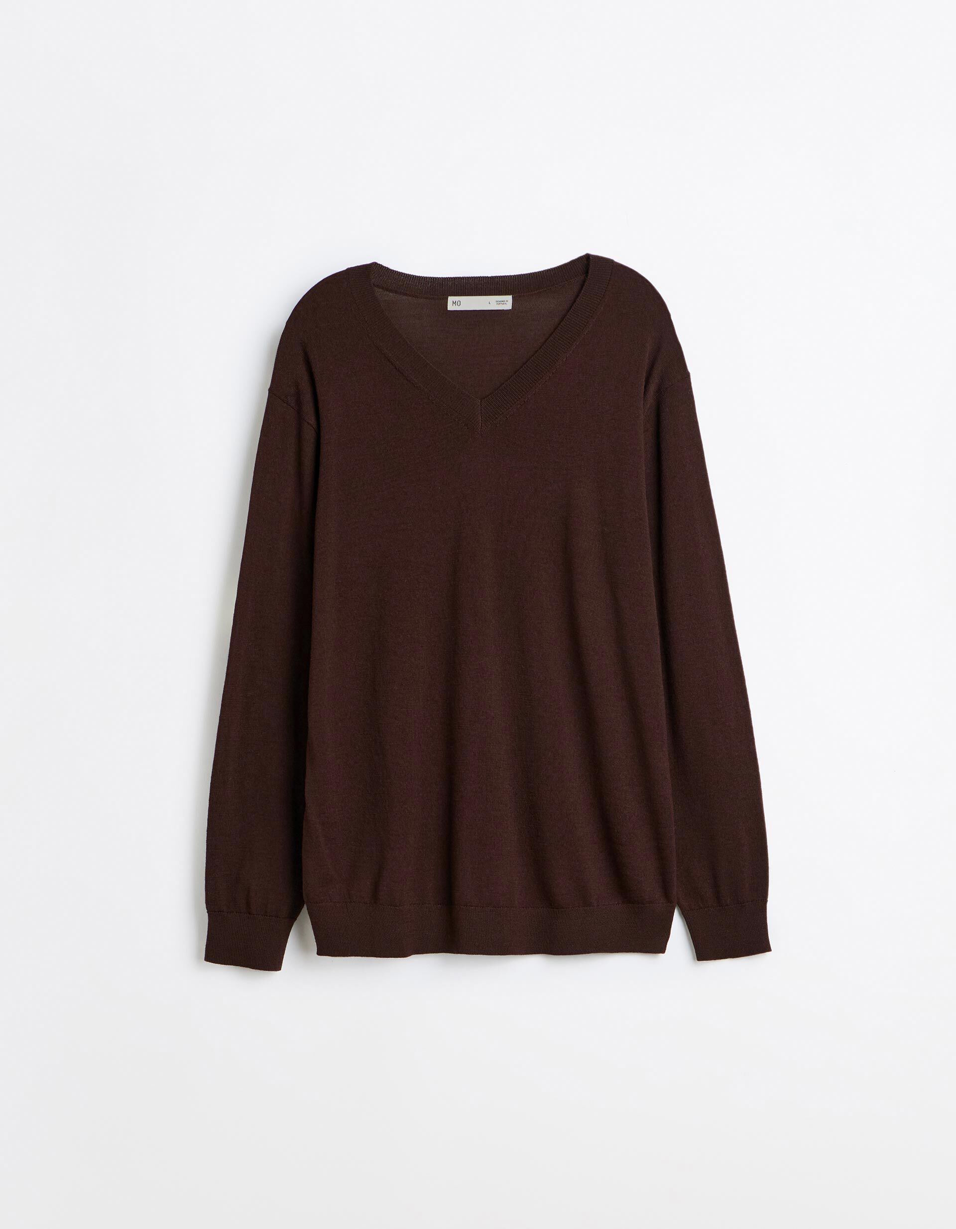 Comprar Online Camisola De L&atilde; Merino, Homem, Castanho Escuro
