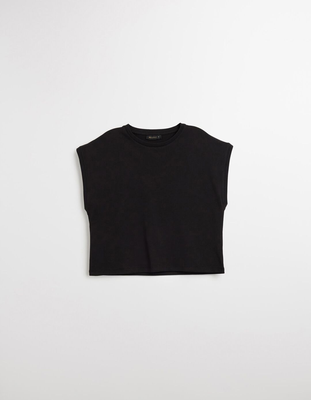 T-shirt sem Mangas, Mulher, Preto