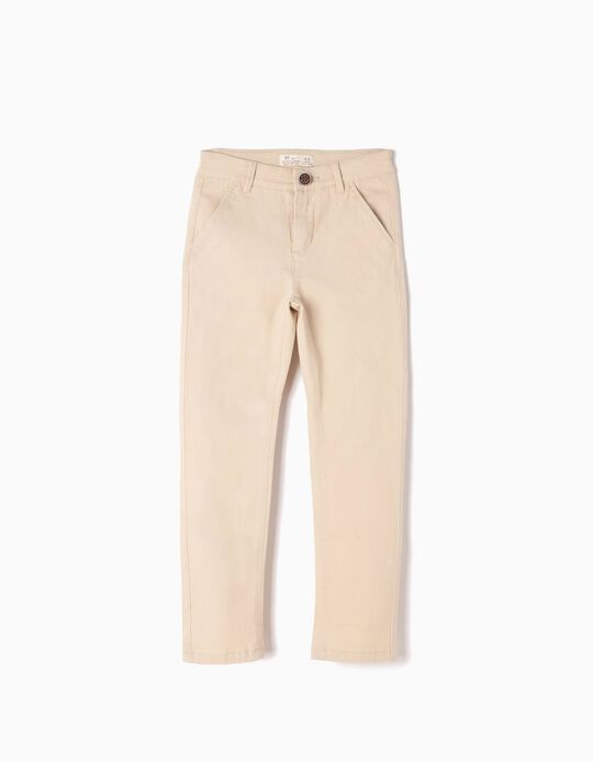 Beige Twill Trousers