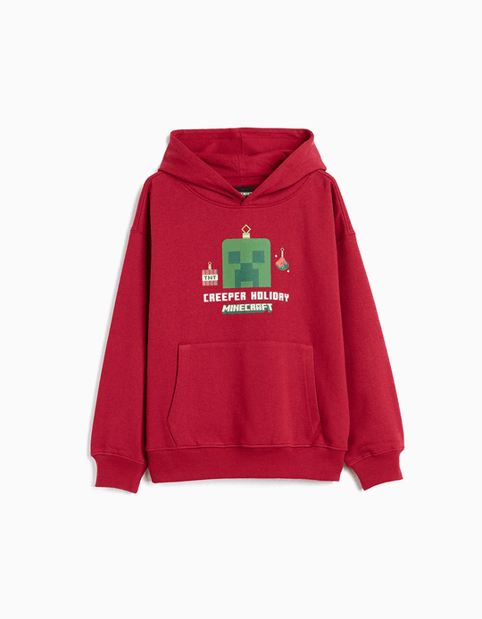 Comprar Online Sweatshirt Cardada 'Minecraft', Menino, Vermelho