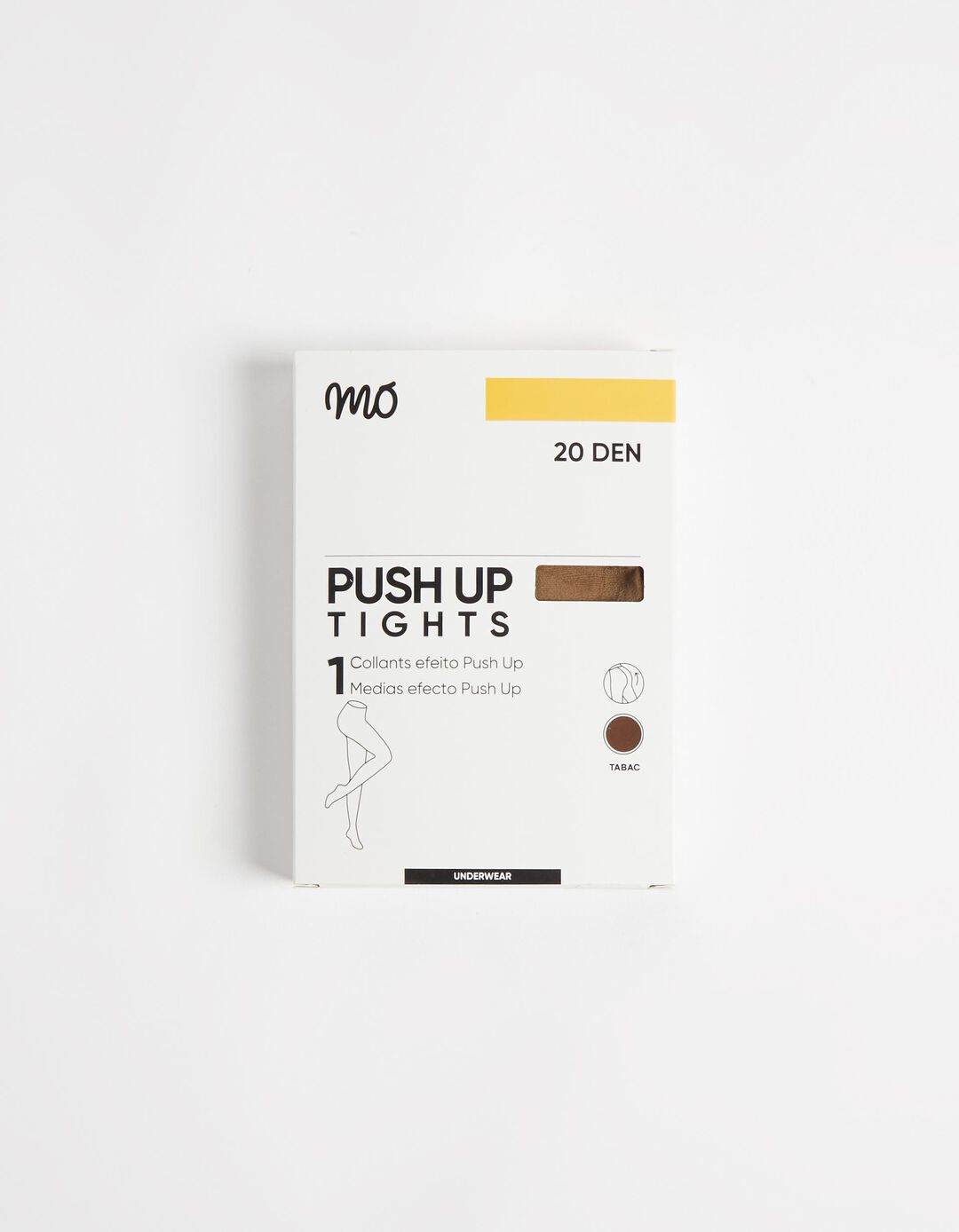 Collants Push Up 20 DEN, Mulher, Castanho