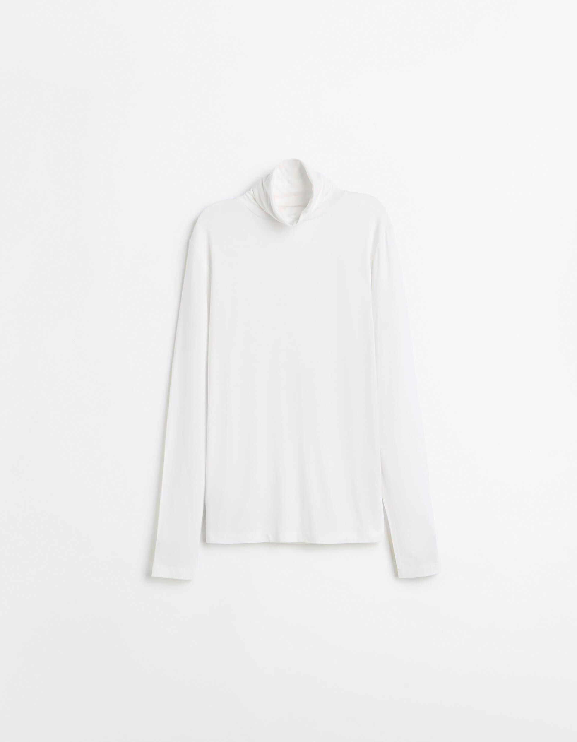 Comprar Online Camisola De Gola Alta, Mulher, Bege Claro