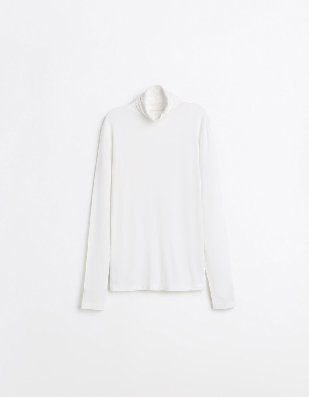 Camisola De Gola Alta, Mulher, Bege Claro