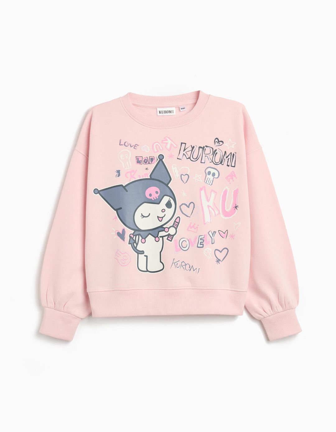 Sweatshirt 'Kuromi', Menina, Rosa Claro