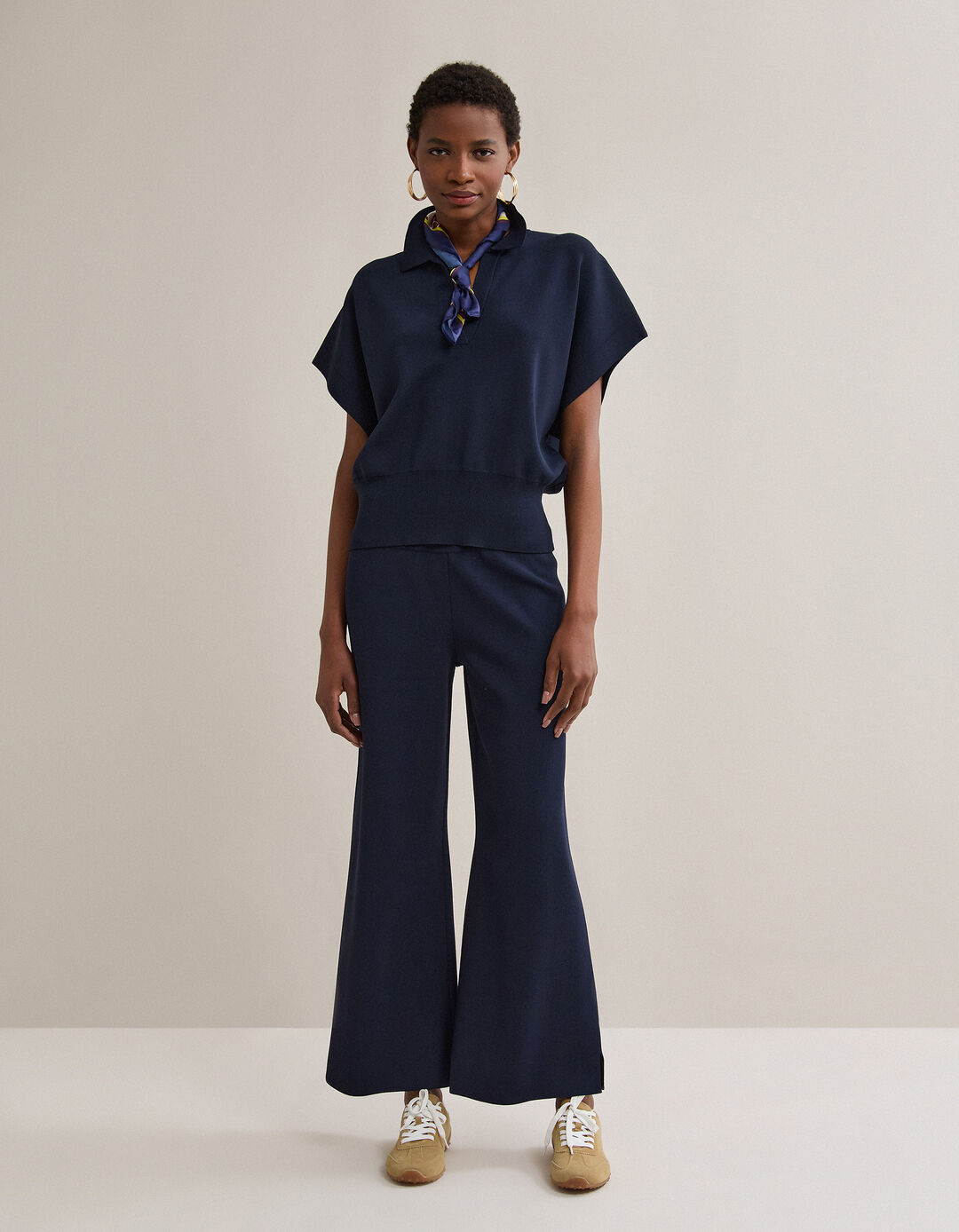 Cal&ccedil;as de Malha, Mulher, Azul Escuro