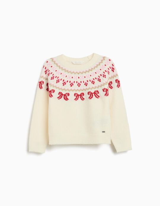 Comprar Online Camisola de Malha, Menina, Cru