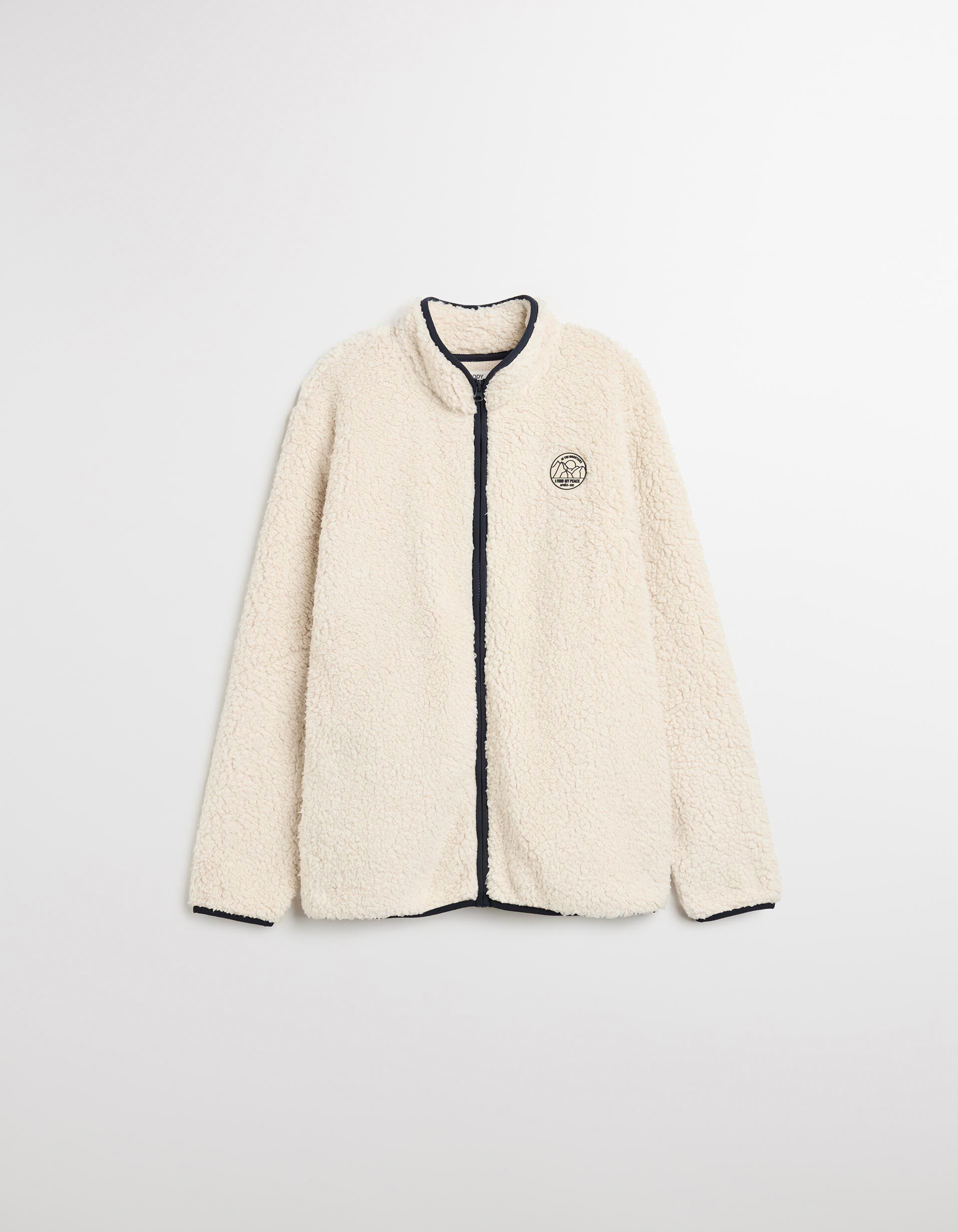 Comprar Online Casaco Sherpa, Homem, Cru 