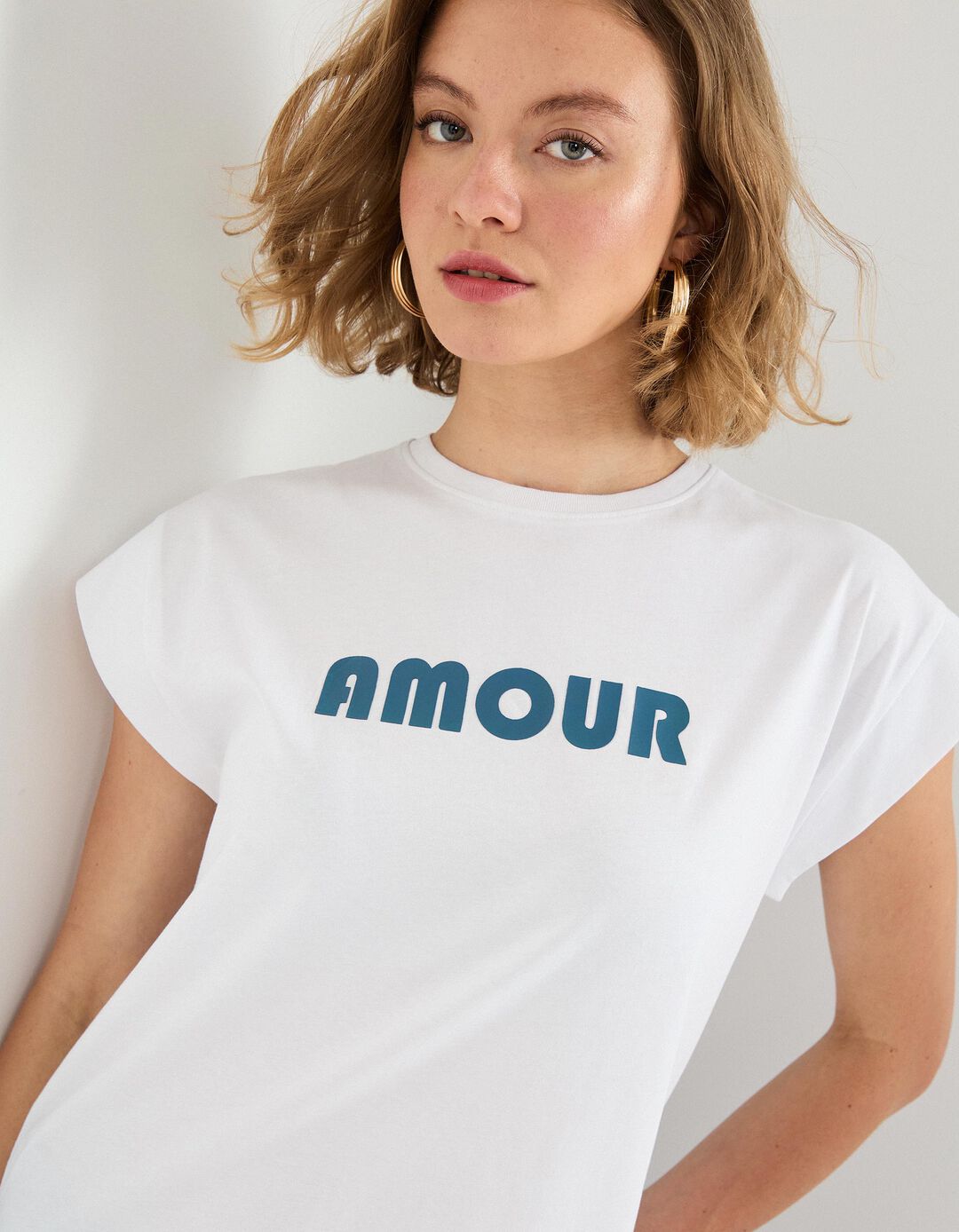 T-shirt Print, Mulher, Branco