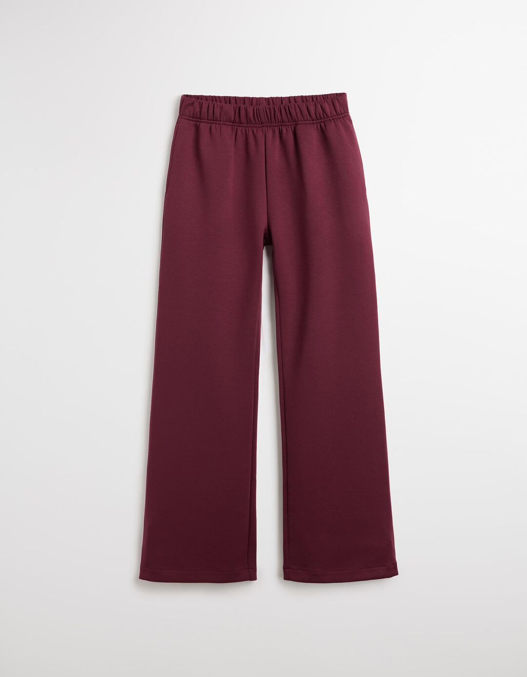 Calças 'Loose Fit', Mulher, Vermelho Escuro