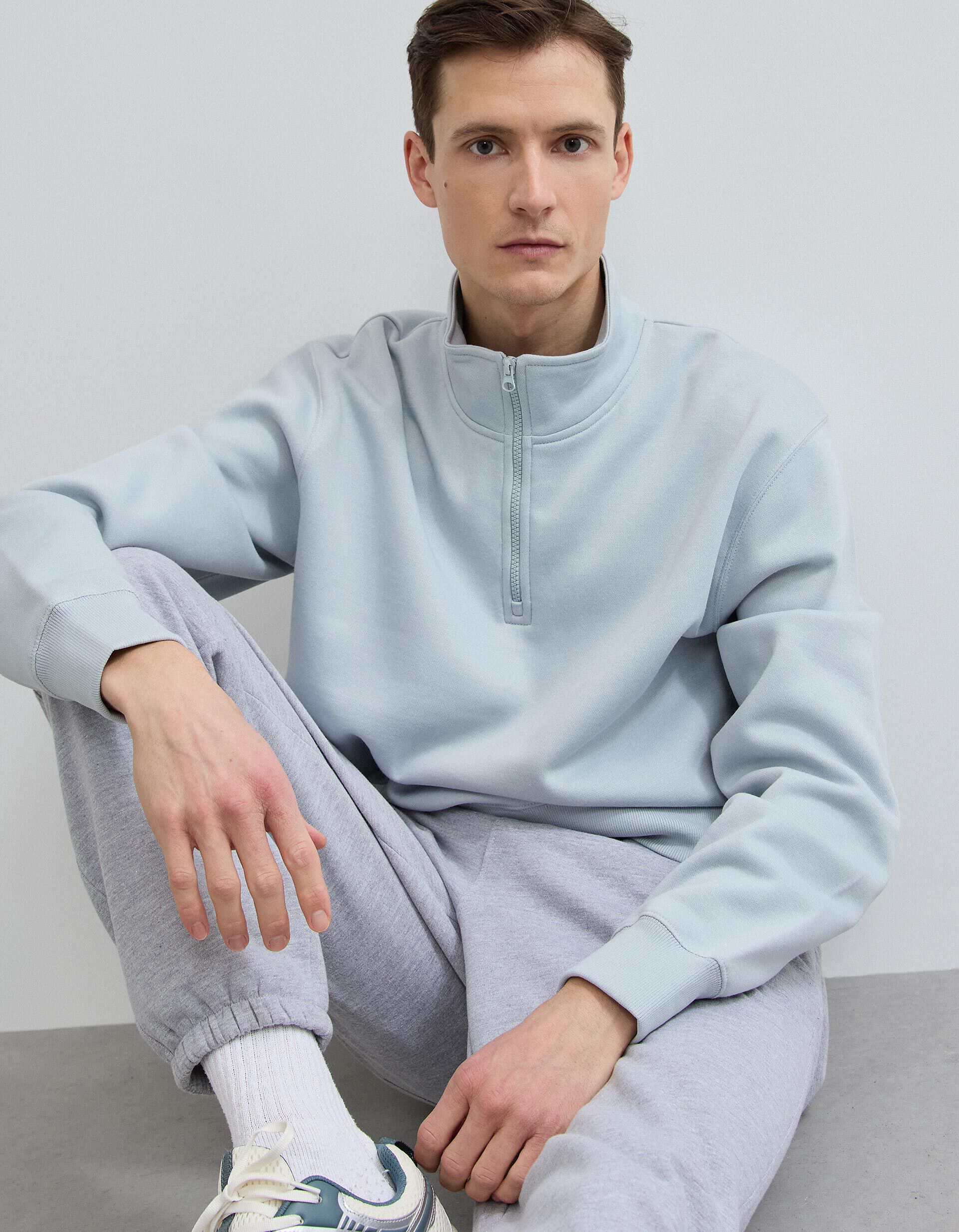 Comprar Online Camisola de Felpa, Homem, Azul Claro