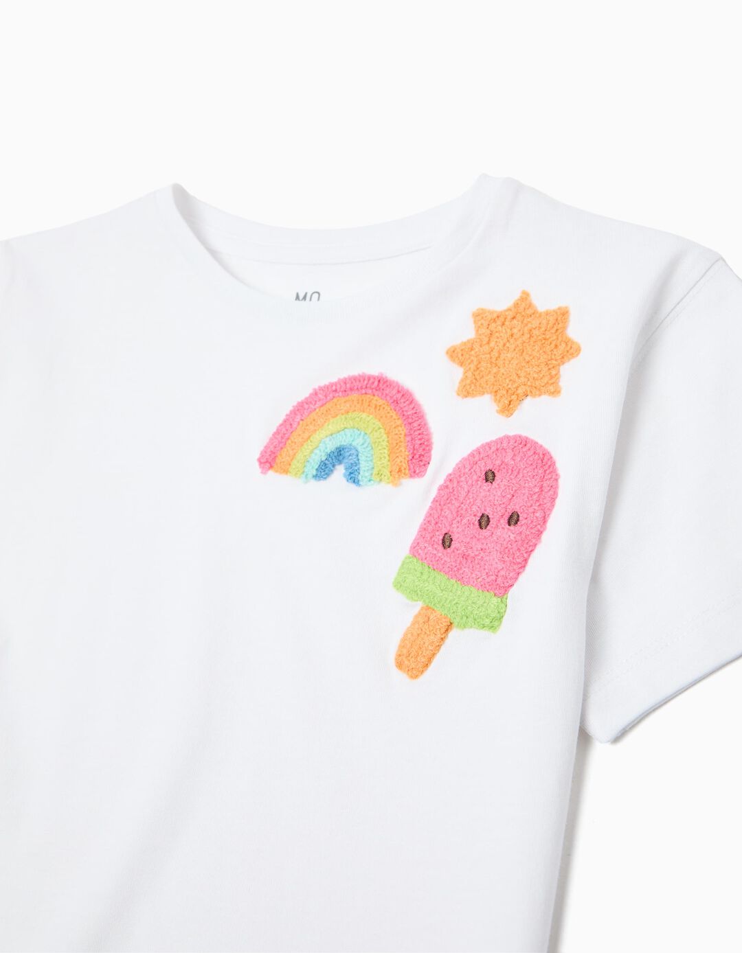 T-shirt, Menina, Branco