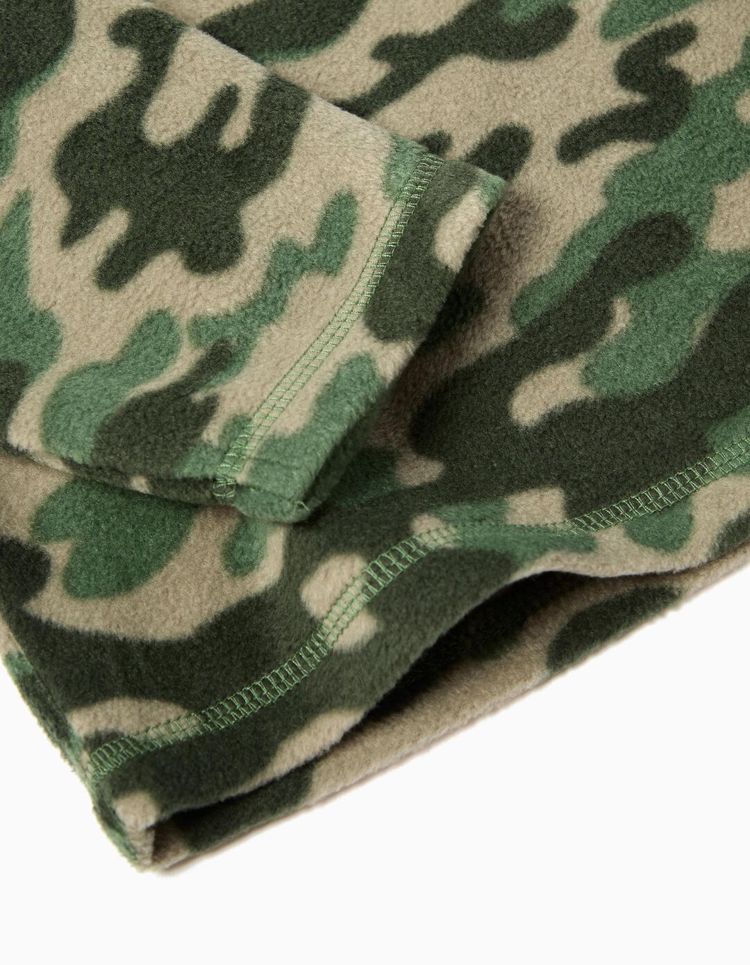 Camisola Polar com Fecho, Menino, Verde Escuro