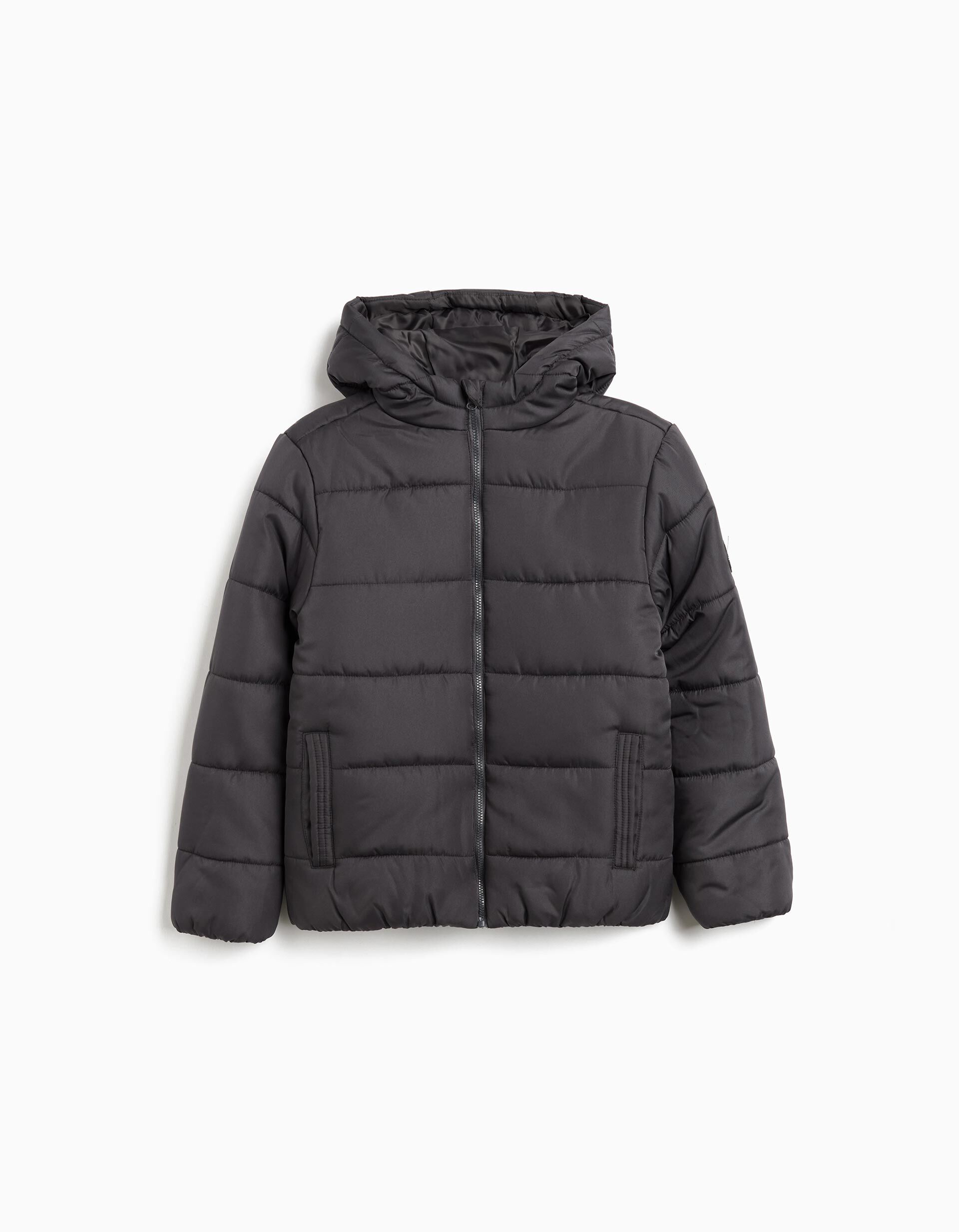 Comprar Online Casaco Acolchoado com Capuz, Menino, Cinzento Escuro