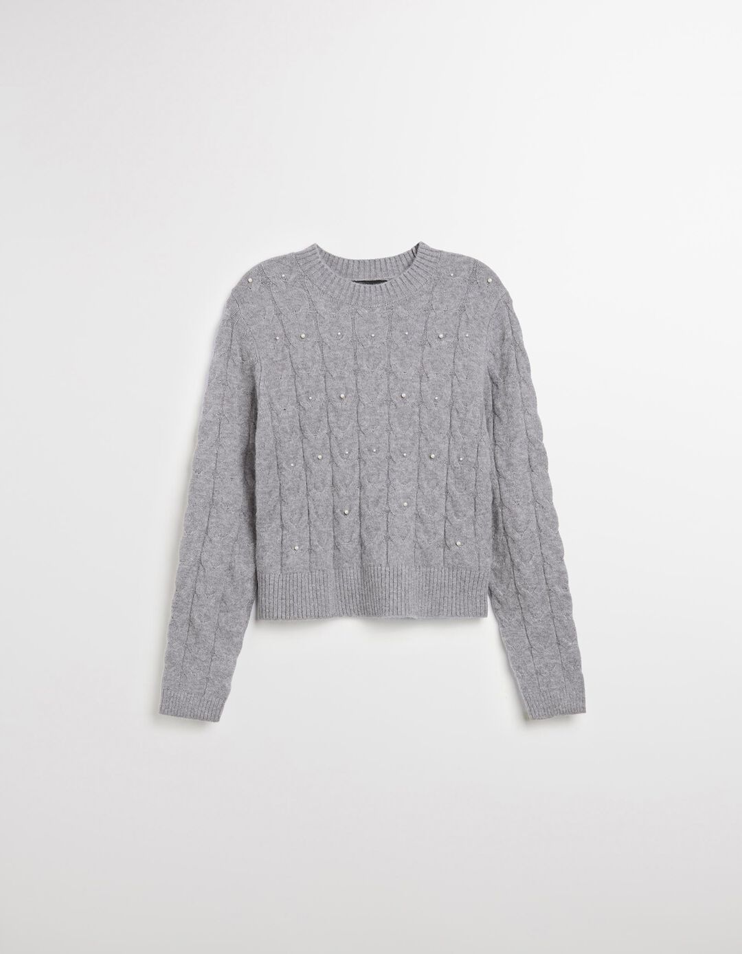 Camisola de Malha, Mulher, Cinzento