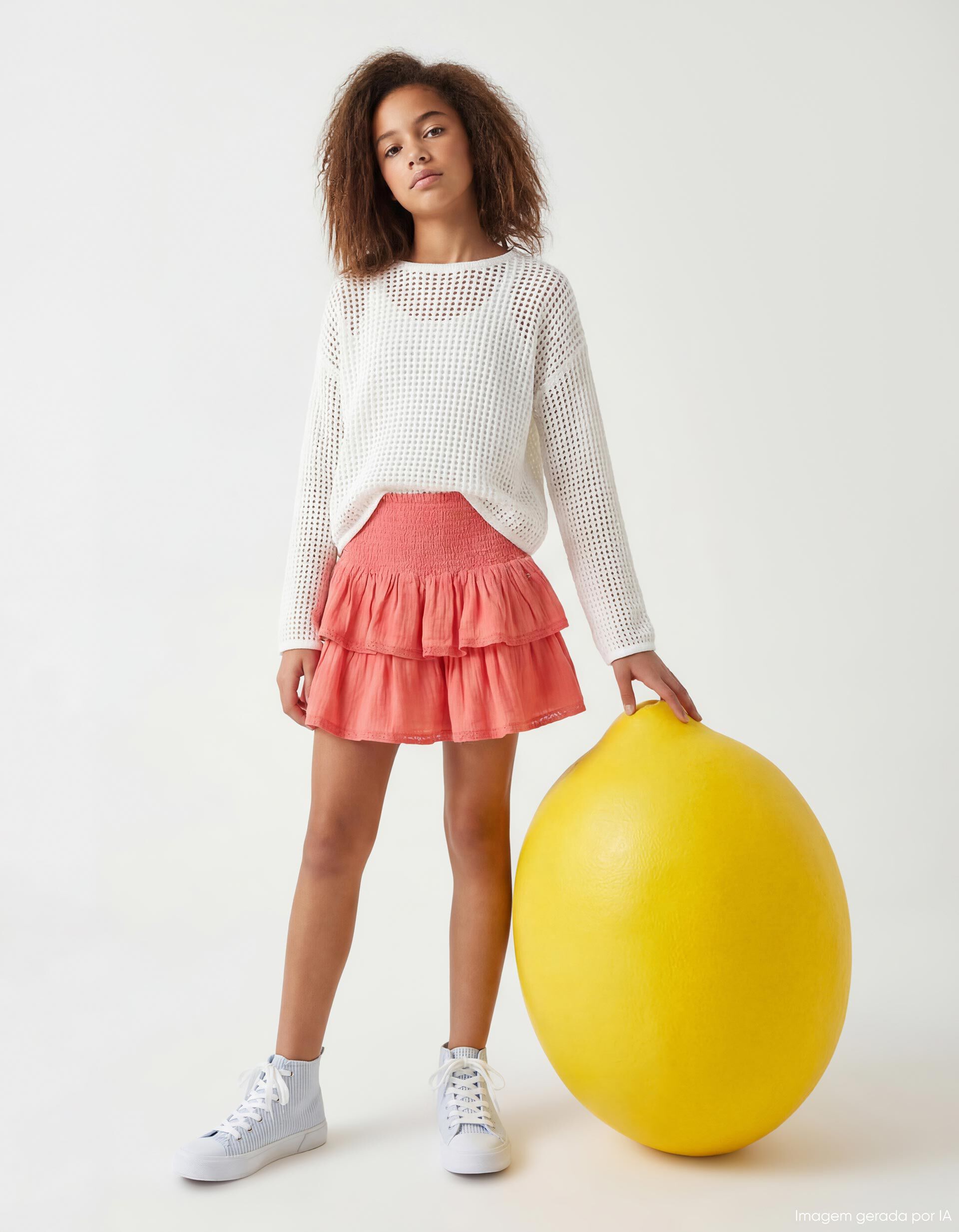 Comprar Online Camisola Crochet, Menina, Rosa Escuro