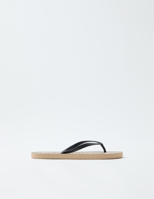 Comprar Online Chinelos de Dedo Animal Print, Mulher, Preto