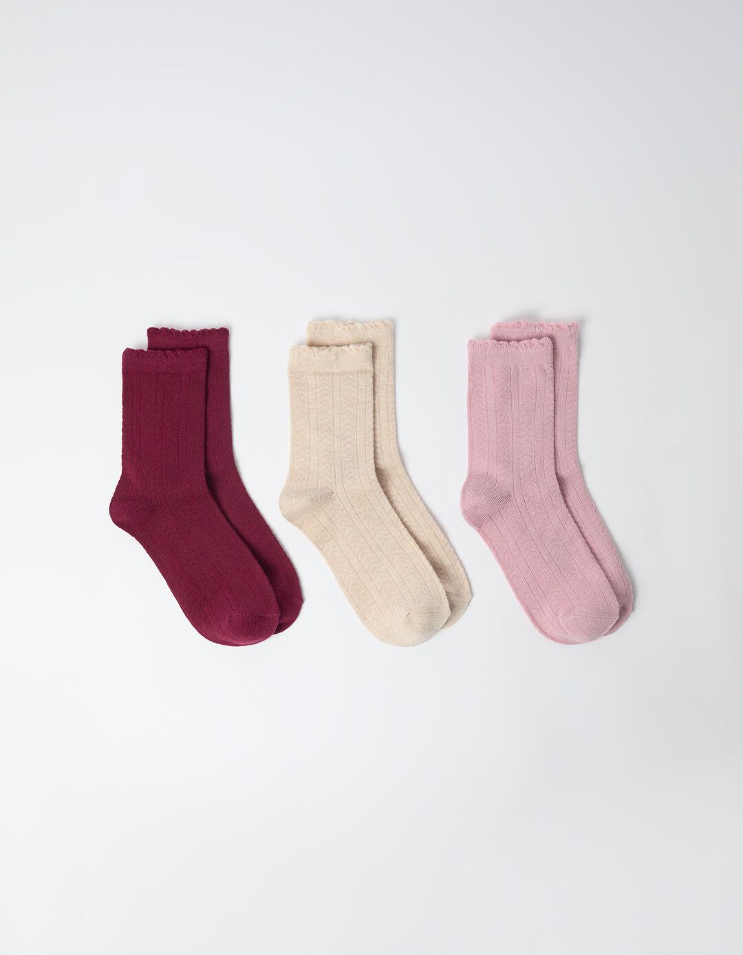 Pack 3 Pares De Meias, Mulher, Rosa