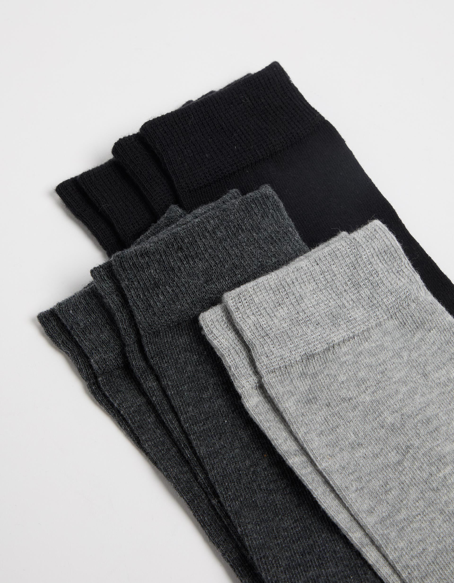 Comprar Online Pack 5 Pares de Meias Lisas, Homem, Cinzento Escuro