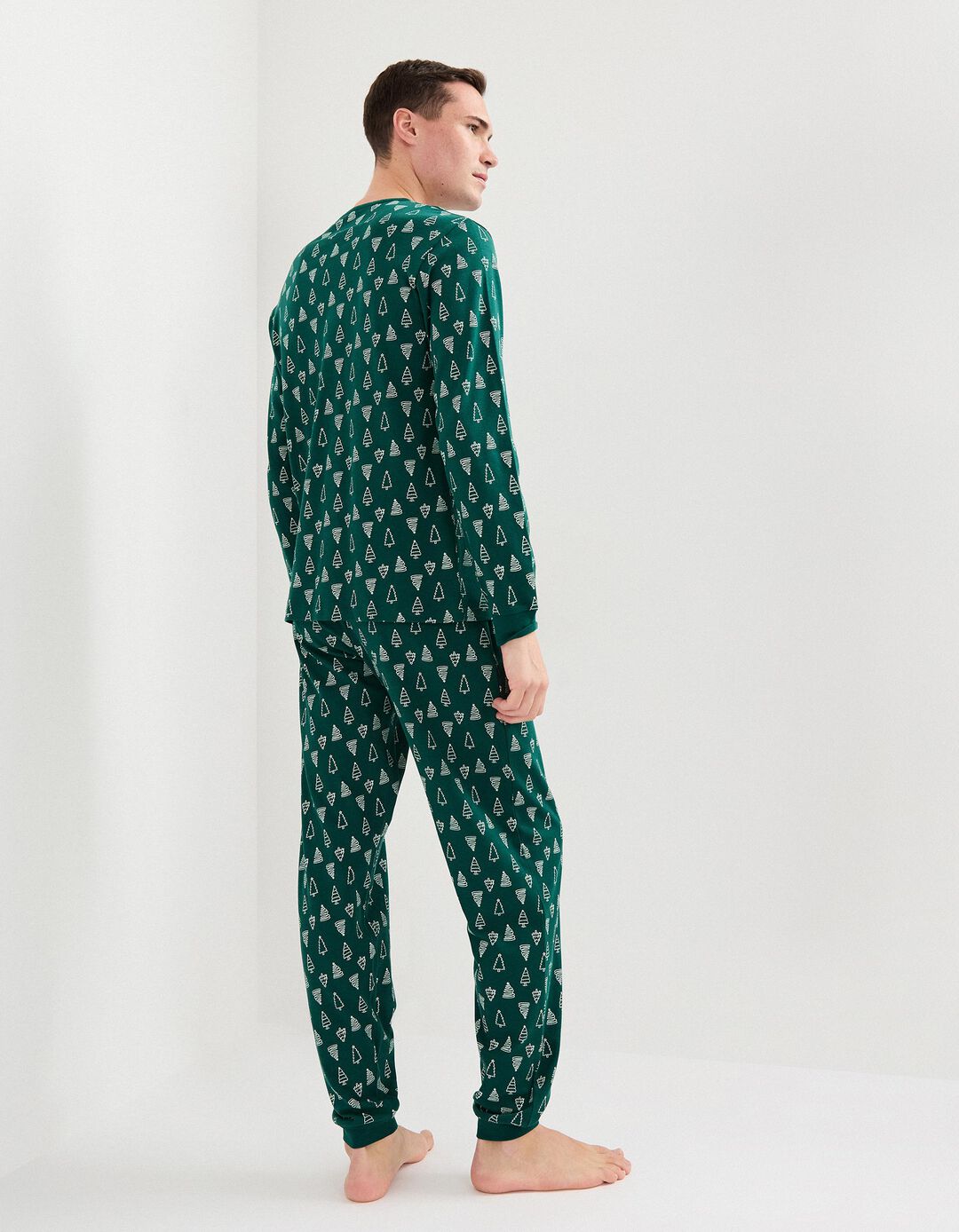 Pijama de Natal, Homem, Verde Escuro 