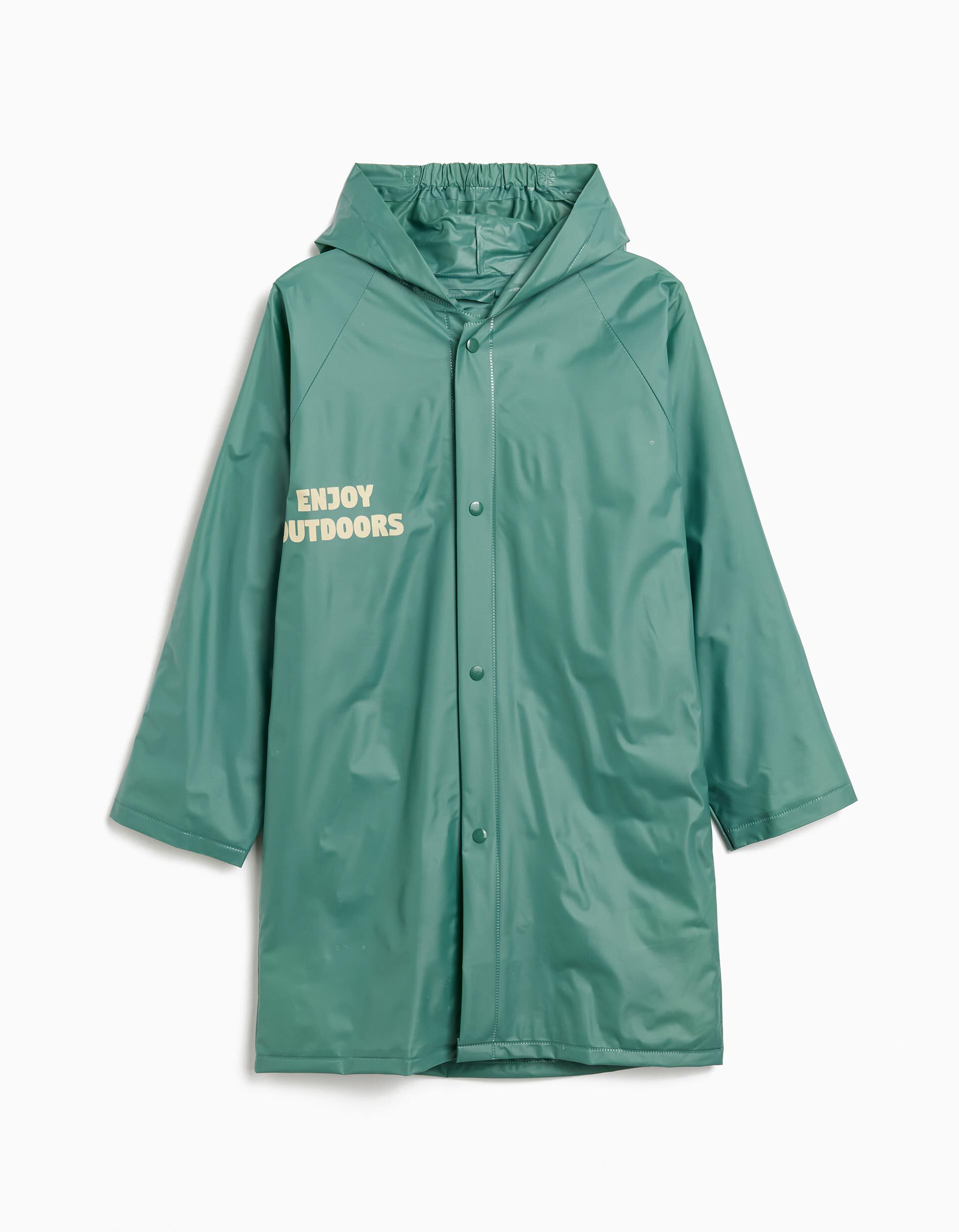 Casaco Imperme&aacute;vel com Capuz, Menino, Verde Escuro
