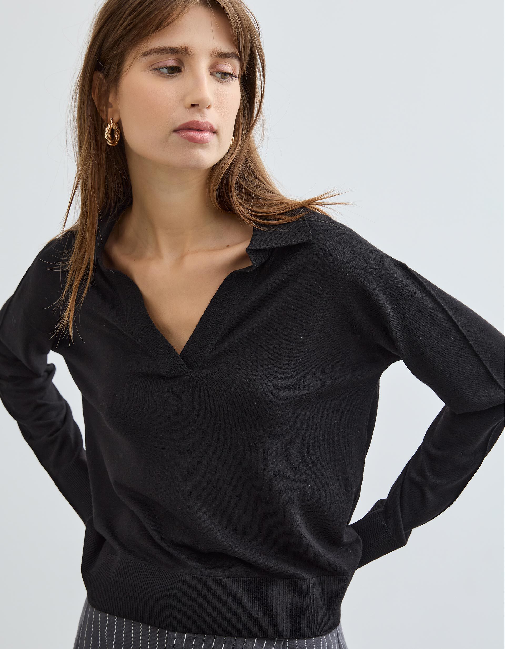 Comprar Online Polo com Caxemira, Mulher, Preto