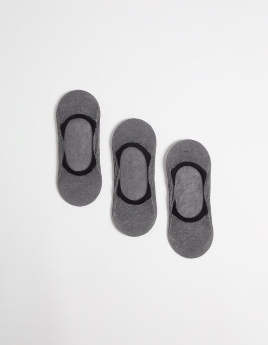 Comprar Online Pack 3 Pares Meias 'Pezinhos', Mulher, Cinzento