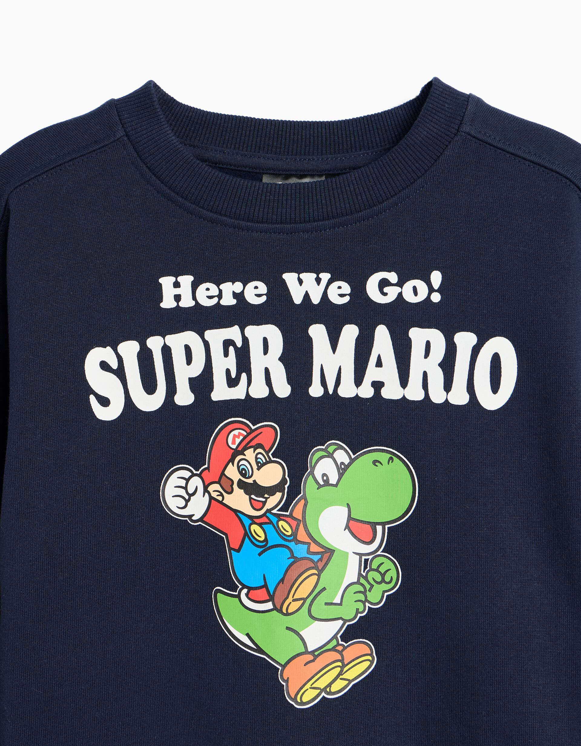 Comprar Online Sweatshirt 'Super Mario', Menino, Azul Escuro