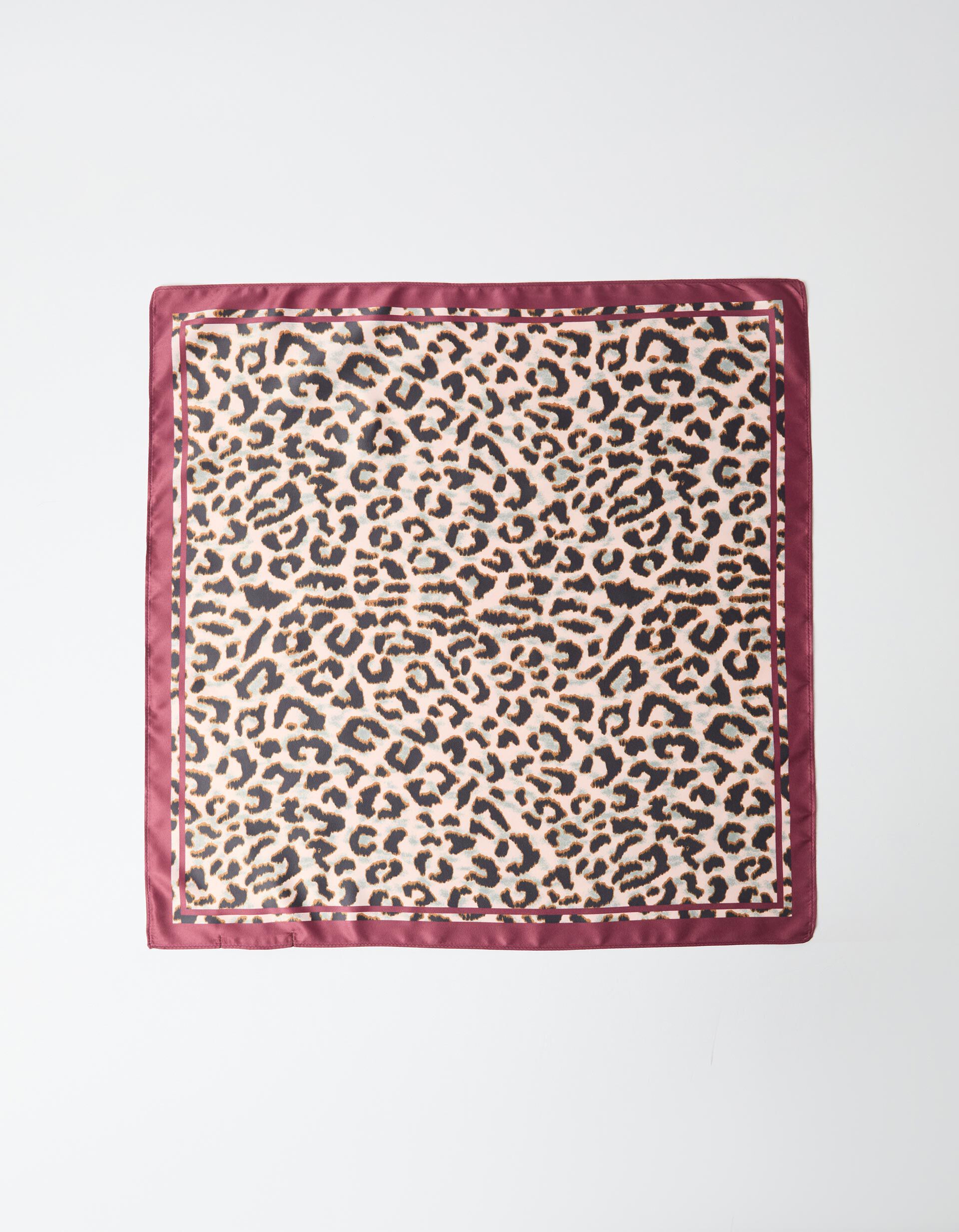 Comprar Online Len&ccedil;o Animal Print, Mulher, Vermelho Escuro