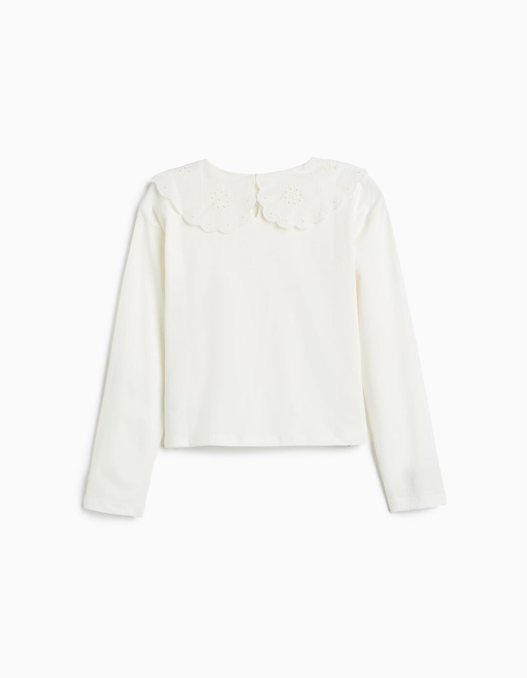 Camisola Boxy Fit, Menina, Branco