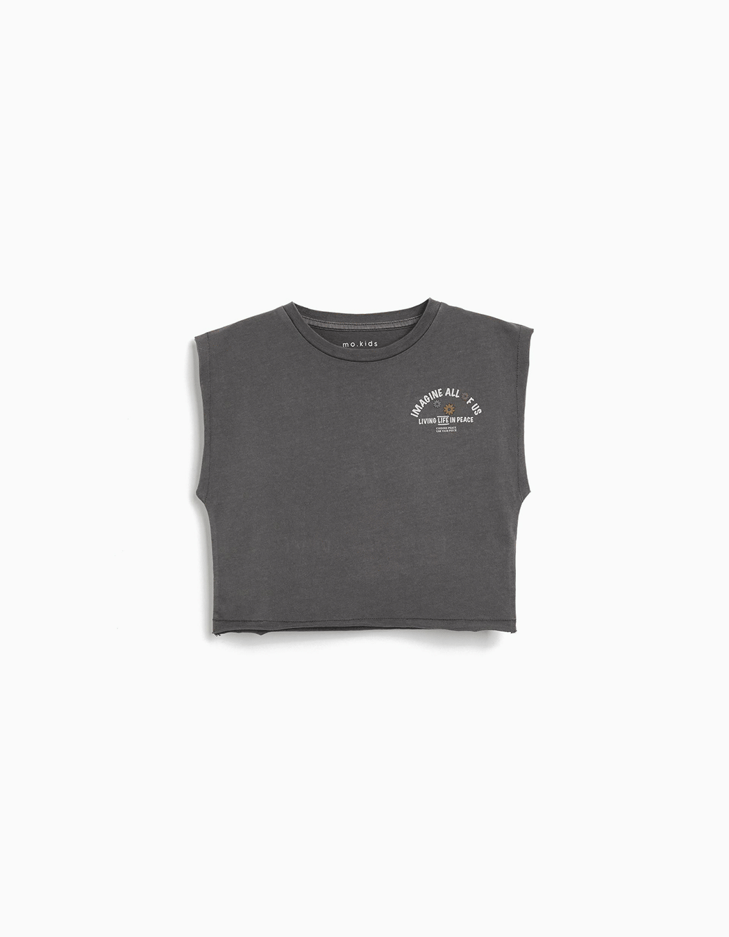 Comprar Online T-shirt sem Mangas 'Peace Language', Menina, Cinzento Escuro