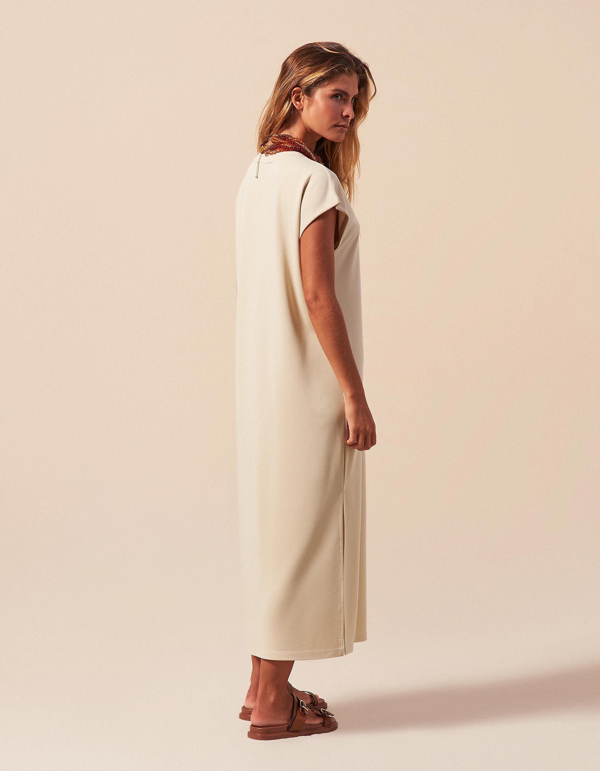 Comprar Online Vestido Midi, Mulher, Bege