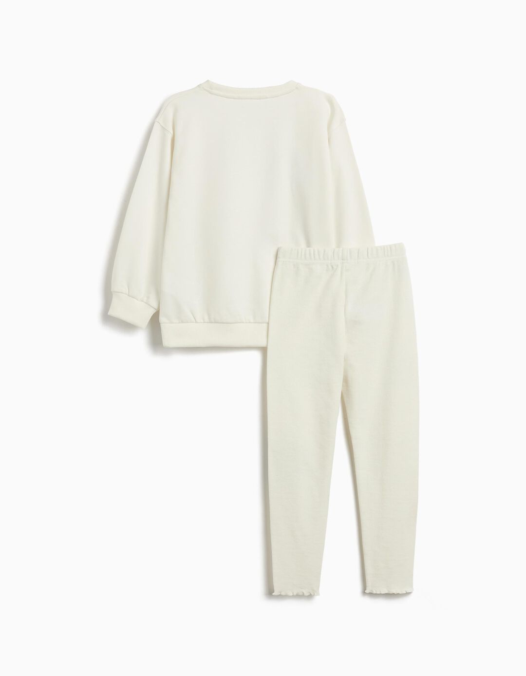 Conjunto Sweatshirt e Leggings, Menina, Branco