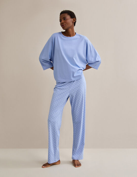 Comprar Online Pijama com Bolinhas, Mulher, Azul Claro