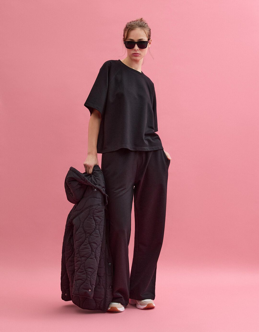 T-shirt, Mulher, Preto