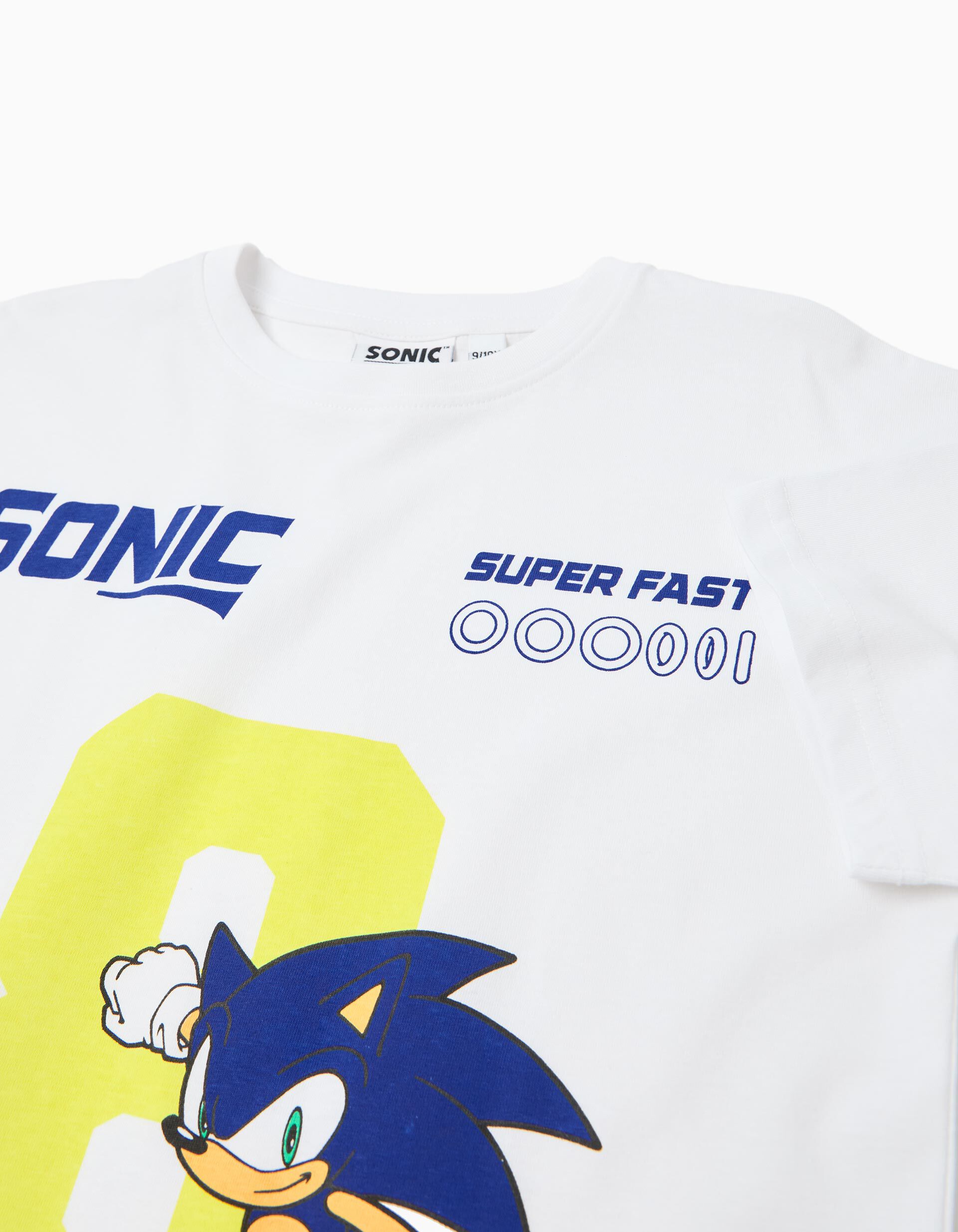 Comprar Online T-shirt 'Sonic', Menino, Branco