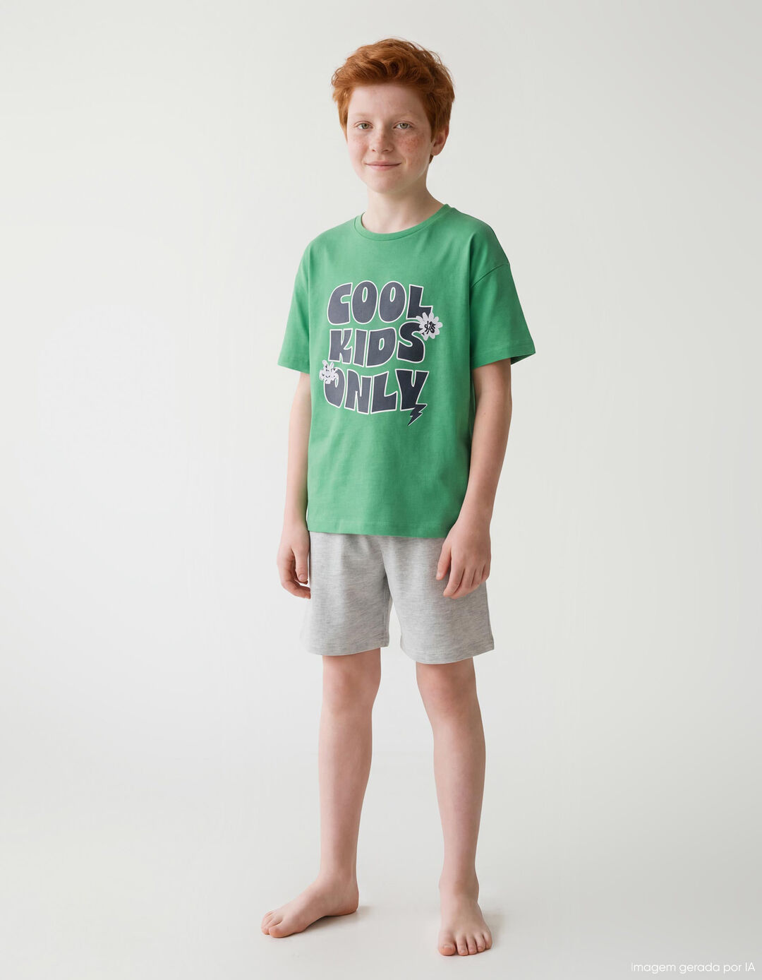 Pijama, Menino, Verde Escuro