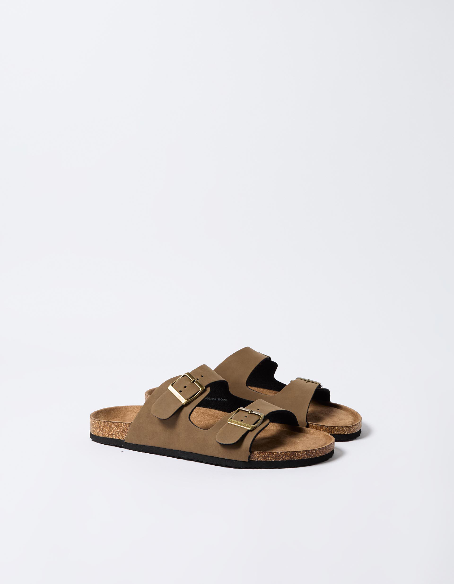 Comprar Online Sand&aacute;lias com Fivela, Homem, Castanho