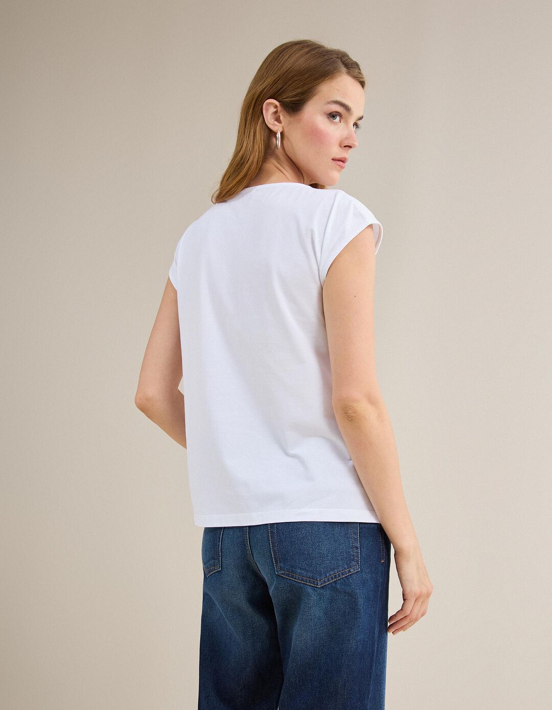 T-shirt, Mulher, Branco