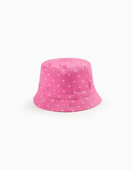 Reversible Hat for Baby Girls 'Ocean', Pink/Coral
