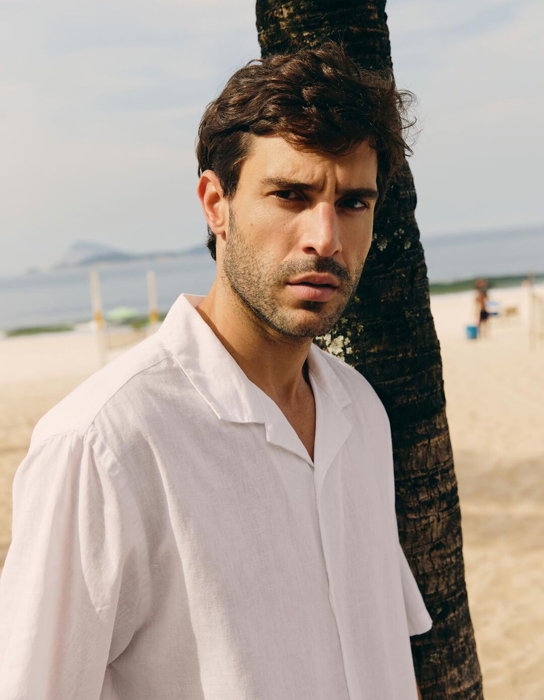 Camisa com Linho, Homem, Branco