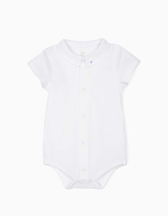 Bodysuit for Babies, 'Bird', White