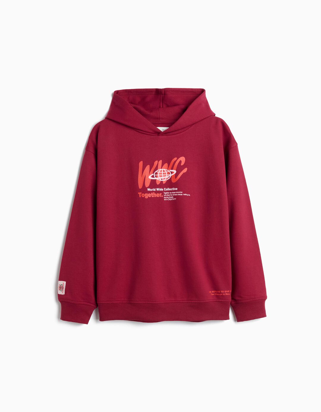 Sweatshirt Com Capuz, Menino, Vermelho