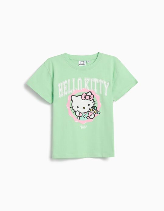 Comprar Online T-shirt 'Hello Kitty', Menina, Verde Claro