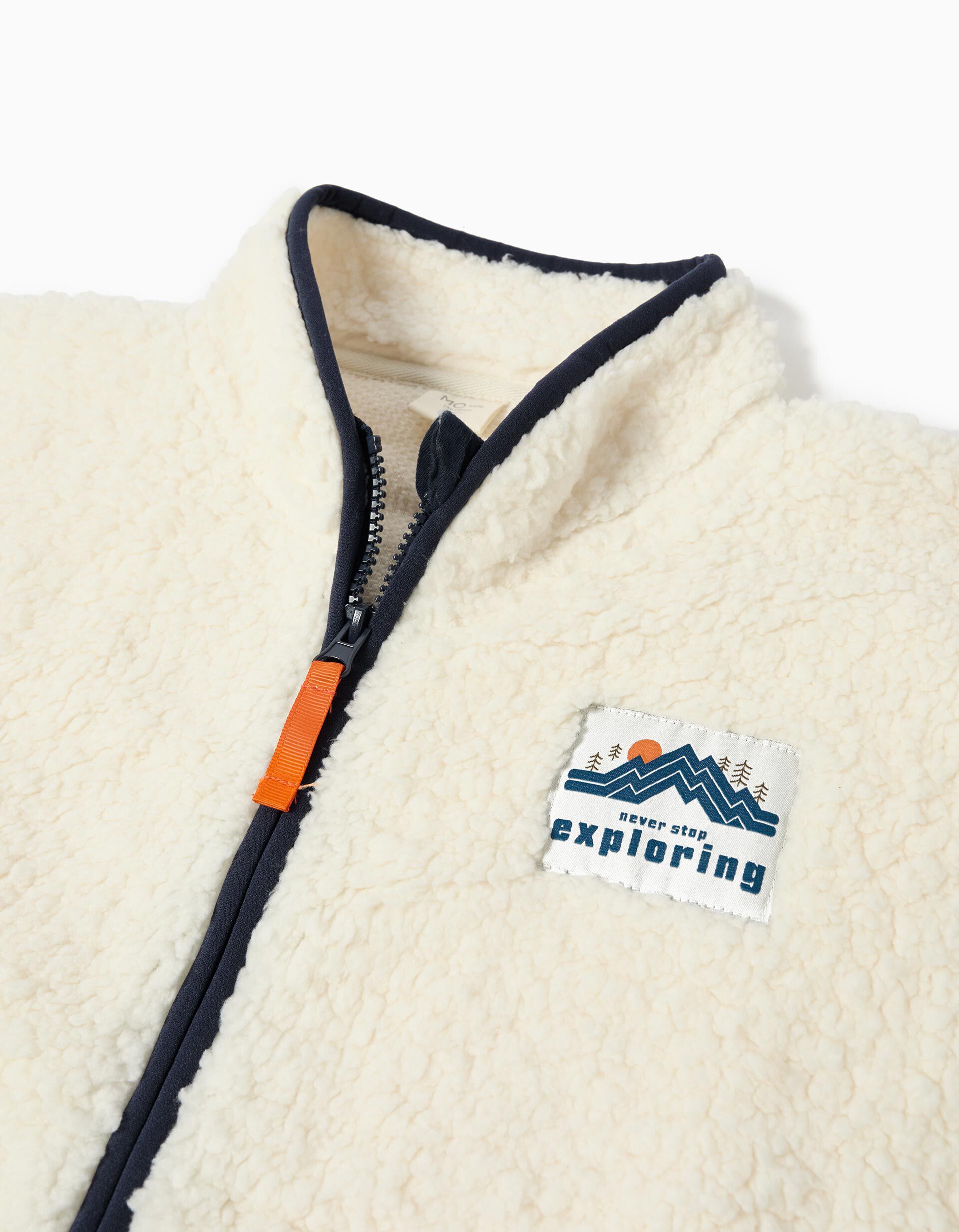 Comprar Online Casaco de Sherpa, Menino, Branco